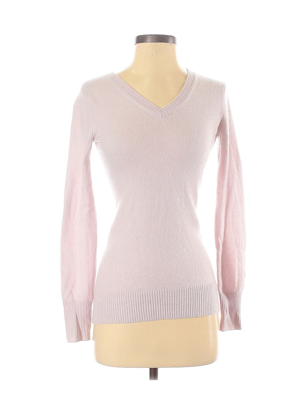 Hayden Pink Cashmere V-Neck Sweater Size S